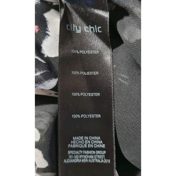 City Chic Women Hight Low Real Wrap Maxi Ruffle Dress Plus L/20 No Camisole 284A - Picture 6 of 7